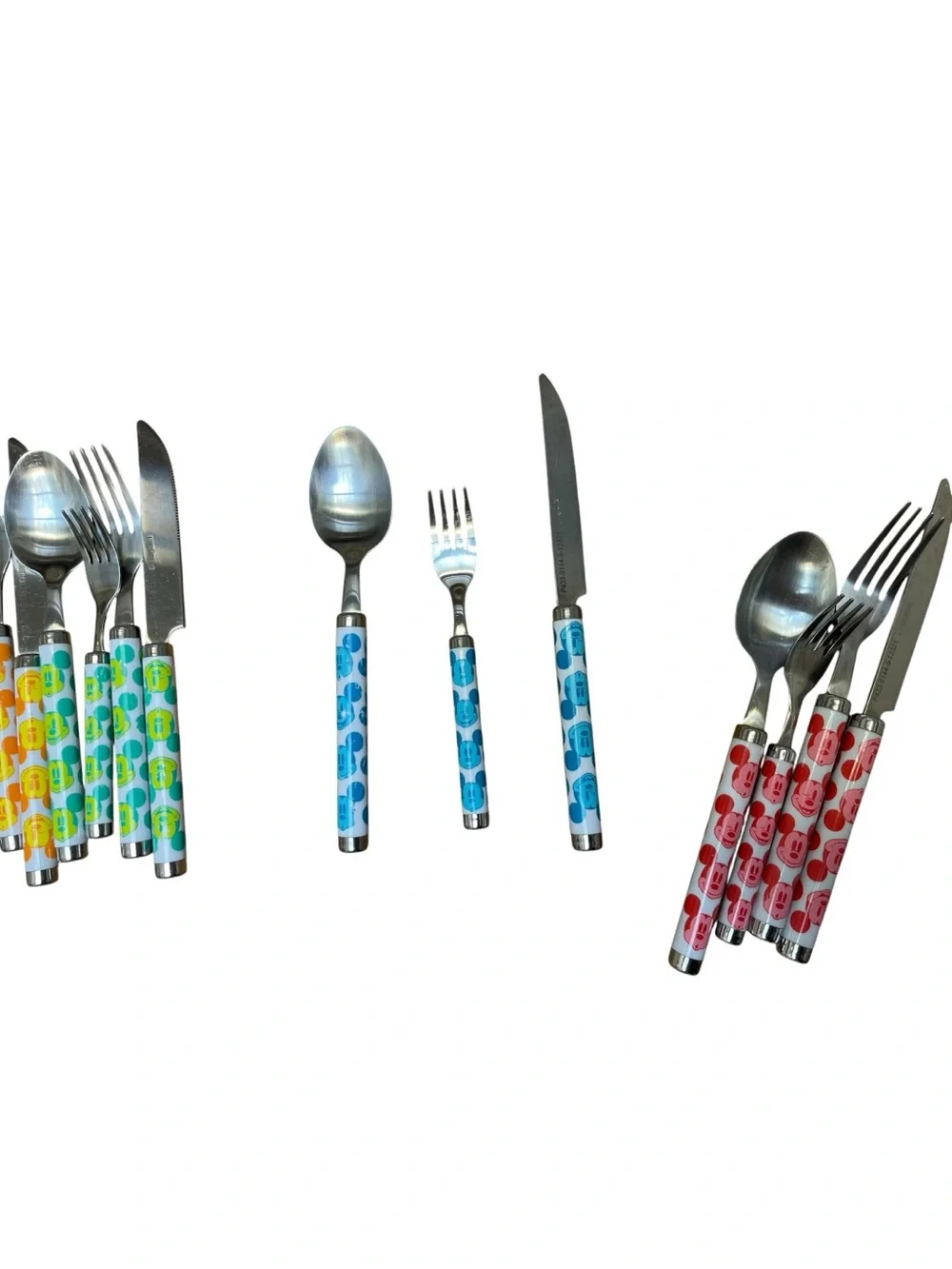 Disney Parks Mickey Mouse Flatware Lot Colorful Silverware Utensils 15 Pc